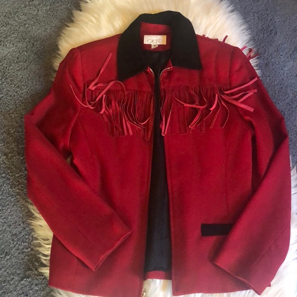 Cache Jackets & Blazers - Cache Vintage fringe blazer